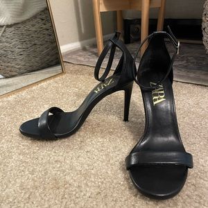 Zara strappy heel - 3.5 inch heel black